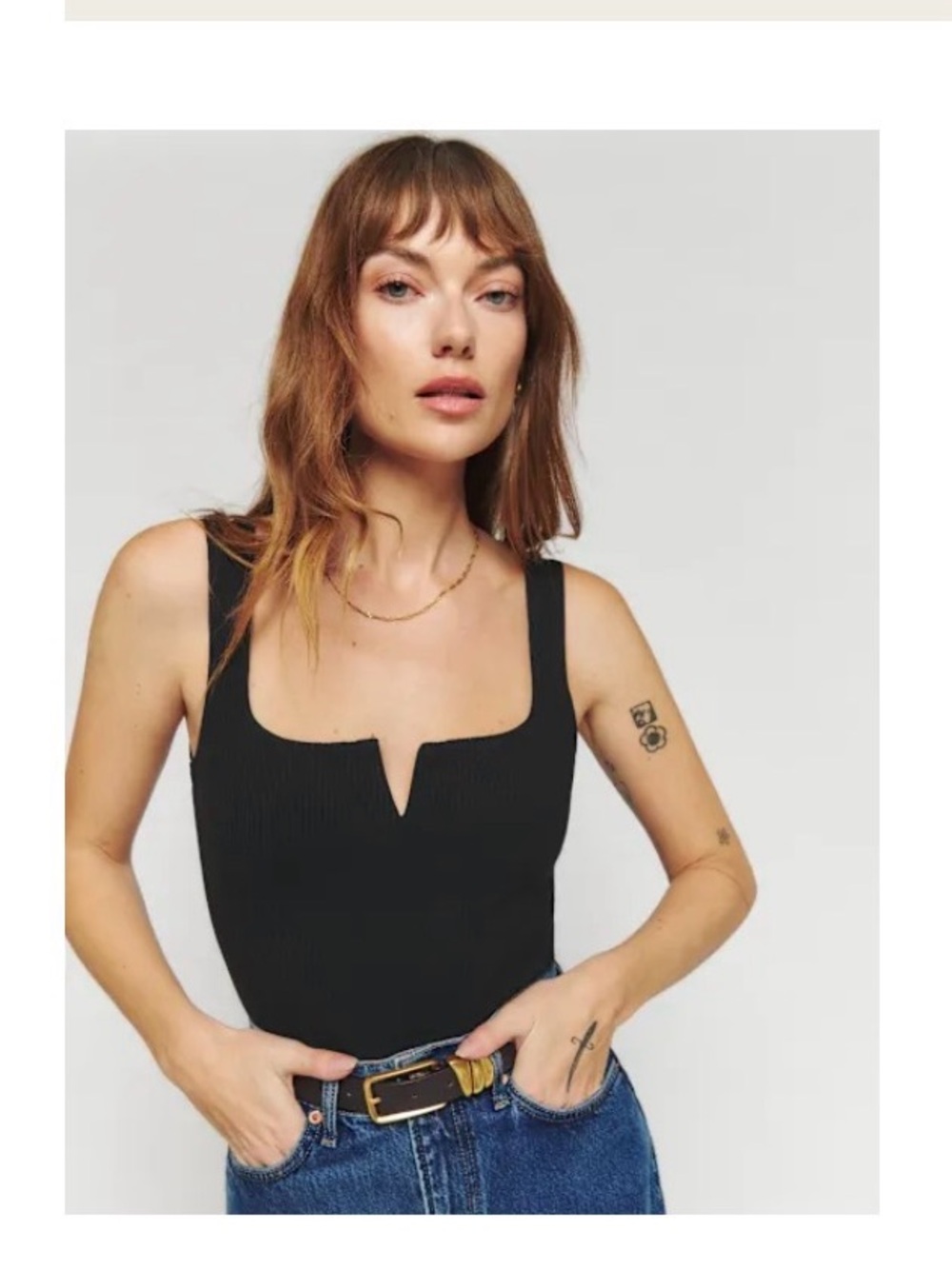 Reformation Ossie Knit Tank Black - Size M